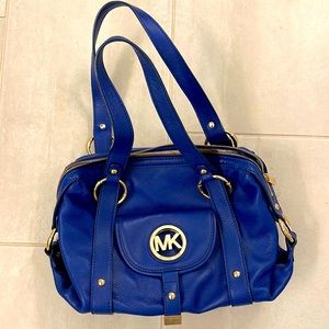 Michale Kors blue leather handbag.